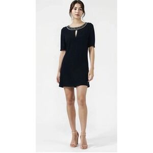 Vince Camuto Embellished Half Sleeve Keyhole Neck Stretch Dress Size 12 NWT